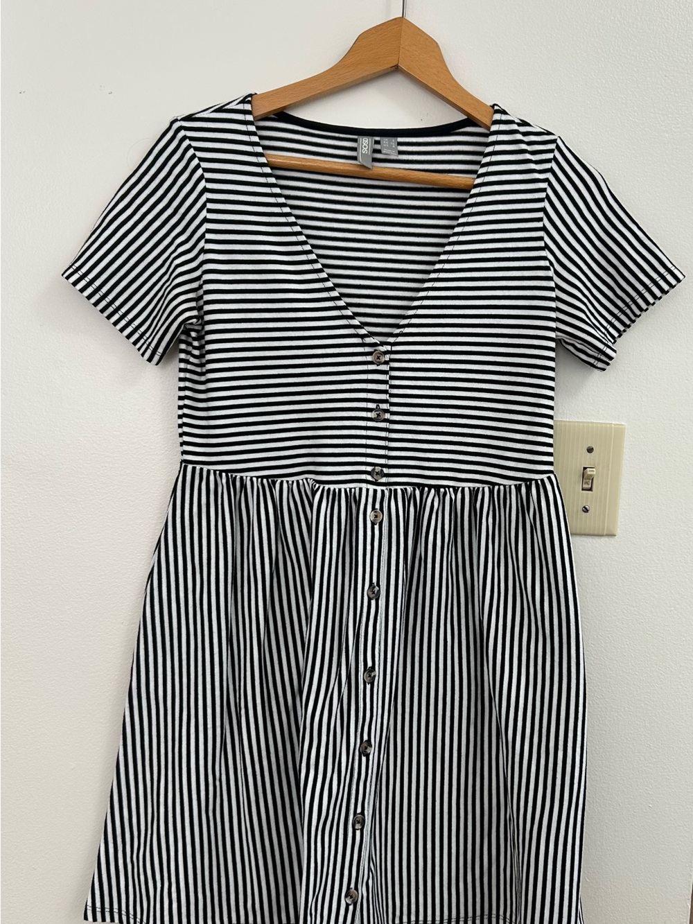 ASOS Black and White Stripe Dress